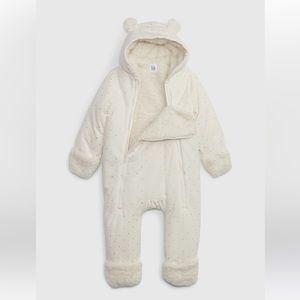 GAP Cream Baby One Piece with Bear Ears